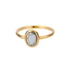 Cluster Ringe Vintage Oval Opal Für Frauen Edelstahl Gold Streifen Retro Grün Mondstein Zubehör Schmuck Geschenk Böhmischen Mujer Dr Dh2Jn