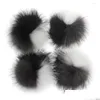 Berets 15-16cm real pele raccon pompons pompom para inverno malha gorro chapéu bonés genuíno pom cachecóis chaveiros atacado gota entrega dhscj