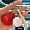 Porte-clés créatif mignon mini baseball porte-clés pendentif sac de mode ornements de voiture cadeaux d'activité