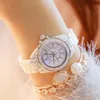 Mode Neue Keramik Armband Wasserdichte Armbanduhren Top Marke Luxus Damen Uhr Frauen Quarz Vintage Frauen uhren 201204232c