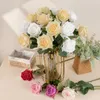 Dekorative Blumen, künstliche, echte Haptik, süße Rosen, Zweige, Simulation grüner Pflanzen, gefälschte Blumen, rosa Rose, Einkaufszentrum-Dekoration