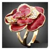 Ringe Vintage Retro Stil Kristall Strass Große Blume Fingerring Für Frauen Gold Farbe Emaille Party Schmuck Drop Lieferung Dhvo7