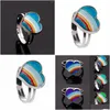 Cluster Rings For Creative Temperature Change Mti Color Ring Mens Hip Hop Rock Festival Party Jewelry Presents Teenagers Drop Delivery Dh3Ae