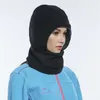 Bandanas Outdoor Men And Women Plush Thickened Windproof Face Warm Hat(Black)