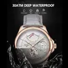 Szwajcarska marka Poedagar Watch Fashion Top luksusowy sport męski na rękę wodoodporną światła skórzana data kwarcowa zegarki Man 282e