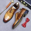 Scarpe eleganti da uomo fatte a mano da matrimonio Oxford in vera pelle brogue da uomo stringate da lavoro formali per uomo