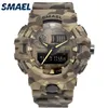 Nieuwe Camouflage Militaire Horloge SMAEL Merk Sport Horloges LED Quartz Klok Mannen Sport Horloge 8001 Heren Leger Horloge Waterdicht X052239G