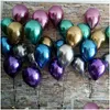 Воздушные шары 50 шт./компл., оптовая продажа, глянцевые металлические жемчужные латексные шары, толстые хромированные металлические цвета, воздушные шары Globos, вечеринка по случаю дня рождения De Dhq0Q