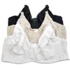 Soutiens-gorge Soutien-gorge en coton doux dentelle florale lingerie sexy non rembourré respirant sommeil salon sous-vêtements femmes push up bonnet complet C D DD E F G Bh 234K