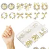 Decorazioni per nail art 30 pezzi adesivi decori decori per manicure ciondoli delicati strass accessori in lega lucida consegna goccia salute Be Dh9Uk