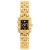 Montre-Bracelet en or pour femmes, montre-Bracelet de luxe en acier inoxydable, rétro, à Quartz, élégante, robe, petit cadran carré, horloge 222J