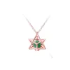 Pendentif Colliers Sevenstonejewelry Cristal Naturel Pierre Ajourée Mode Anis Star Collier Or 3D Étoiles Géométriques avec Dhgarden Dhond