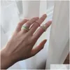 Band Rings 100Pc/Lot 17/18Mm Chic Colorf Transparent Resin Acrylic Rings Geometric Irregar Ring For Women Fashion Jewelry Gifts Drop D Dhe9C