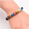 Bracelet en pierre naturelle perlée hommes et femmes diffuseur d'huile essentielle parfum durable Yoga poignet bijoux livraison directe Bracele Dhgarden Dhwbs