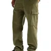 Herrenhose 2023 High Street Retro Frühling und Herbst locker lässig Corduroy Straight Multi-Pocket breitbeinig