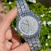 Andra klockor lyxiga fulla diamantklockor för män Top Brand Hip Hop Iced Out Arab Number Watch Men Fashion Steel Waterproof Clock Drop 230928