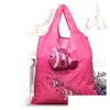 Storage Bags Cute Cartoon Fish Shop Bag Travel Reusable Foldable Handbag Grocery Tote Home Drop Delivery Garden Housekee Organization Dhkpw
