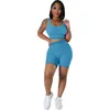 Mulheres Tracksuits Cinessd 2023 Respirável Stretch Knited Impressão Terno Suave Macio Glutinoso Doce Verão Esportes Colete Conjunto de duas peças