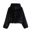 Women's Fur 2023 Women Faux Jacket Coat Ladies Hooded Zipper Thick Warm Casual Outwear Autumn Winter Long Sleeve Coats