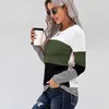 Women's Sweaters Spring Autumn Polyester Women's Sweater Round Collar Long Sleeve Pullover Knitted Striped Slim Fashion Streetwear SweaterL231004