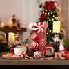 크리스마스 트리 장식품, 108ct 사탕 지팡이 빨간색과 흰색 산산이성 크리스마스 트리 장식 세트, 다양한 장식 교수형 공 여종