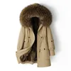 real fur jackets for women winter fox fur coat hooded warm parkas thickening outerwear overcoat Plus Size