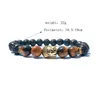 Beaded Crystal Strands Stone Bracelet Women 7 Chakra Natural Tiger Eye Beads Volcanic Lava Elastic Bangle Buddha Jewelry Cha Dhgarden Dhmwq