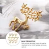 Brooches Christmas Elk Brooch Fashion Lapel Pins Deer Corsage Theme Shaped Alloy Collar Buttons Clothes