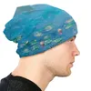 Berets Water Lilies By Claude Monet Caps Fashion Outdoor Skullies Beanies Hats Unisex Female Summer Warm Bonnet Knitted Hat