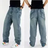 2015 Nowe modne popularne spodnie do deskorolki w lupgy dżinsy street taniec męskie spodnie Hip Hop Leisure Spodery duże rozmiar 30-46 -028250L