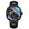 Glenaw Design Brand Men Hollow Automatic Black Mechanical Watch GMT Top Brand Reloj Hombre Watches Waterproof 210407246D