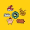 Brooches INS European And American Creative Personality Fashion Brooch Cartoon Cute Lobster Sofa Shape Letter Badge Neutral