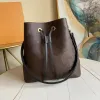 Top Designer Luxury Ladies Bucket Bag Classic Fashion Retro Name Brand Letter Presbyopia Bag Large Capacity One Shoulder Leather Casual