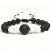 Beaded Adjustable Beads Bracelets Mens Lava Rock Stone Strand Anxiety Essential Oil Volcanic Bracelet Set Drop Delivery Jewel Dhgarden Dhndf