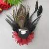 Broches faites à la main élégante fleur plume concepteur broche broche de luxe pour les femmes costume de mariage bijoux accessoires Banquet Corsage cadeau