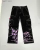 Jeans pour hommes Y2K Harajuku vêtements jeans Vintage imprimé hip hop tendance américain noir jeans hommes femmes rue 2023 nouveau gothique décontracté baggy jeans T231003