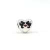 Nova chegada 100% 925 Sterling Silver First Kiss Heart Charm Fit Fit original European Charm Bracelet Jewelry Acessórios297p