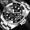 Relogio Masculino LIGE Top Brand Luxury Fashion Diver Watch Men 30ATM Waterproof Date Clock Sport Watches Mens Quartz Wristwatch 2279C