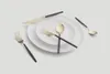 Dinnerware Sets Kiki Black & Champagne Satin Forged 18/0 Stainless Steel 20-Piece Flatware Set Service For 4