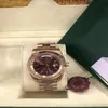 With Original Box Luxury Watches 41MM 18K Gold Dark Rhodium Index Dial Automatic Fashion Brand Men's Watch Wristwatch287m