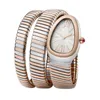2021 Nieuwe Vrouwen Horloge Snake Bangle Zilver Rose Goud Lange Armband Wit Rome Japanse Quartz Roestvrij Staal Saffier Watch245K
