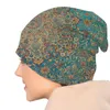 Beralar Azure Mandala Bonnet Şapkaları Hip Hop Kafataları Beanies Desen Boho Şapkası Erkekler İçin Boho Şapka Örgü Sıcak Termal Elastik UNISEX CAP