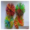 Giocattolo di decompressione Sile Koosh Ball Sensoriale Fidget Toys Gomma elastica Pom Palline di pasta Arcobaleno Dna Relief Popper Autismo Adhd Active F Dhgzx