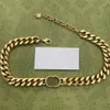 Мужское дизайнерское ожерелье Collana с коробкой, модные украшения для женщин, роскошные цепочки, вечерние галстуки, винтажные золотые ожерелья, толстые G Tige285T