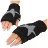 Punk Y2K Star Knitted Woolen Gloves Fashion Men Women Pentagram Half Finger Warm Soft Mitten Five Pointed Star Fingerless Gloves