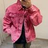 Giacche da uomo Giacca corta in denim da uomo Moda retrò Streetwear Coreano bomber hip-hop allentato Cappotto vintage da uomo M-2XL