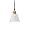 Lampes suspendues Terrazzo Europe du Nord Creative Blanc Mode Thé Restaurant Bar Milk Shop Maison Ciment Lustre