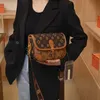 Bag2023 Новая женская классическая универсальная с принтом маленькая квадратная модная трендовая сумка через плечо на одно плечо для женщин Инвентарь 399