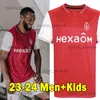 2023 2024 Stade de Reims Soccer Jerseys 23 24 Balogun Flips Ito Football Shirts Sierhuis Abdelhamid Zeneli Van Bergen Cajunde Maolida Matusiwa Men Uniforms Kids Kits