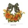 Flores decorativas Guirnalda floral artificial de Halloween con arco para la puerta principal Fiesta de bodas de verano falsa Decoración interior al aire libre